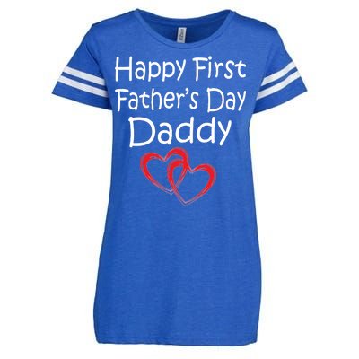 Happy First Father's Day Daddy Enza Ladies Jersey Football T-Shirt