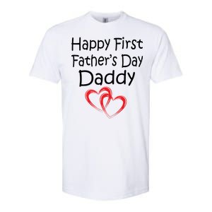 Happy First Father's Day Daddy Softstyle CVC T-Shirt