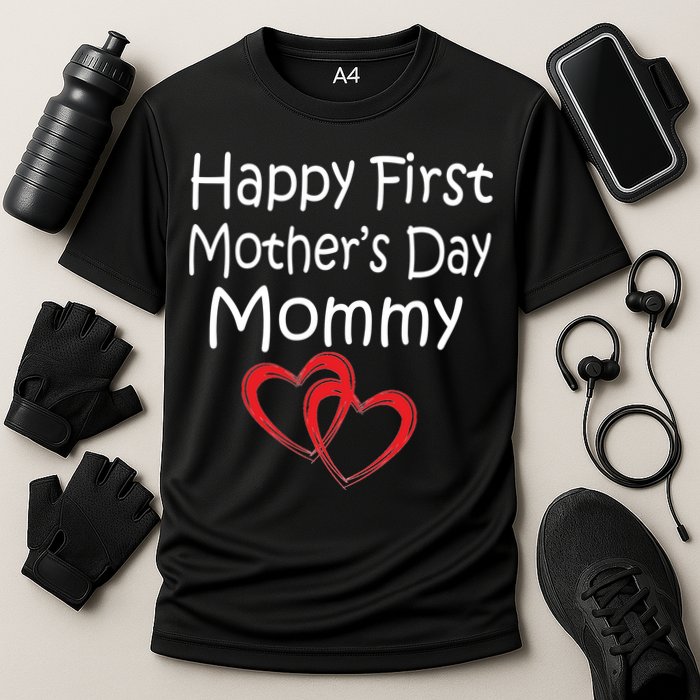 Happy First Mother's Day Mommy Cooling Performance Crew T-Shirt