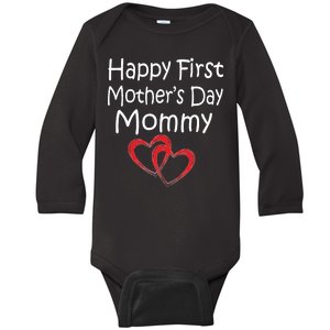 Happy First Mother's Day Mommy Baby Long Sleeve Bodysuit