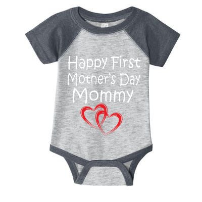 Happy First Mother's Day Mommy Infant Baby Jersey Bodysuit