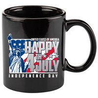 Happy Fourth of July Independence Day Statue of Liberty USA Flag 11oz C Handle Ceramic Mug