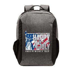 Happy Fourth of July Independence Day Statue of Liberty USA Flag Vector Backpack