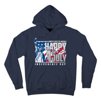 Happy Fourth of July Independence Day Statue of Liberty USA Flag Hoodie