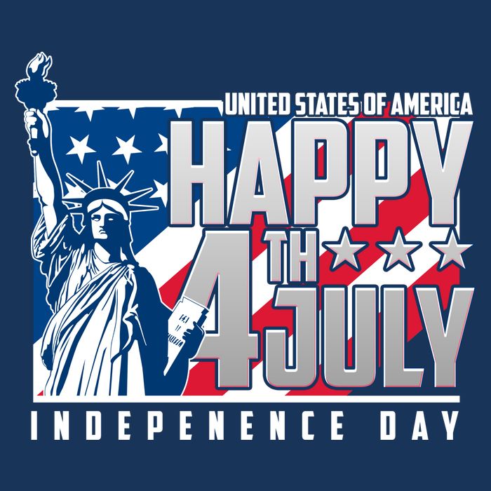 Happy Fourth of July Independence Day Statue of Liberty USA Flag Flat Bill Trucker Hat