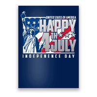 Happy Fourth of July Independence Day Statue of Liberty USA Flag Poster