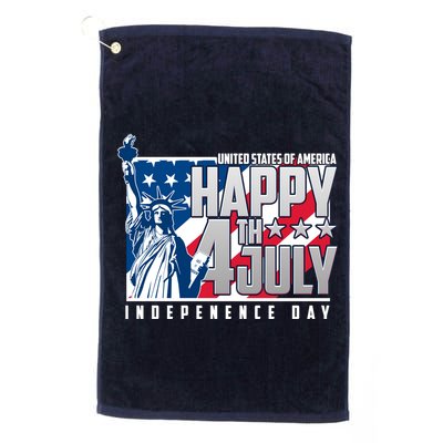 Happy Fourth of July Independence Day Statue of Liberty USA Flag Golf Towel