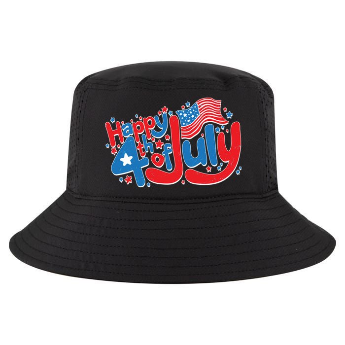 Happy Fourth Of July Red White And Blue Cool Comfort Performance Bucket Hat