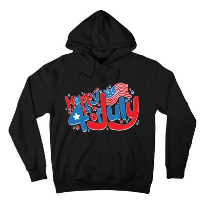 Happy Fourth Of July Red White And Blue Hoodie