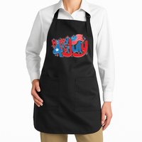 Happy Fourth Of July Red White And Blue Apron