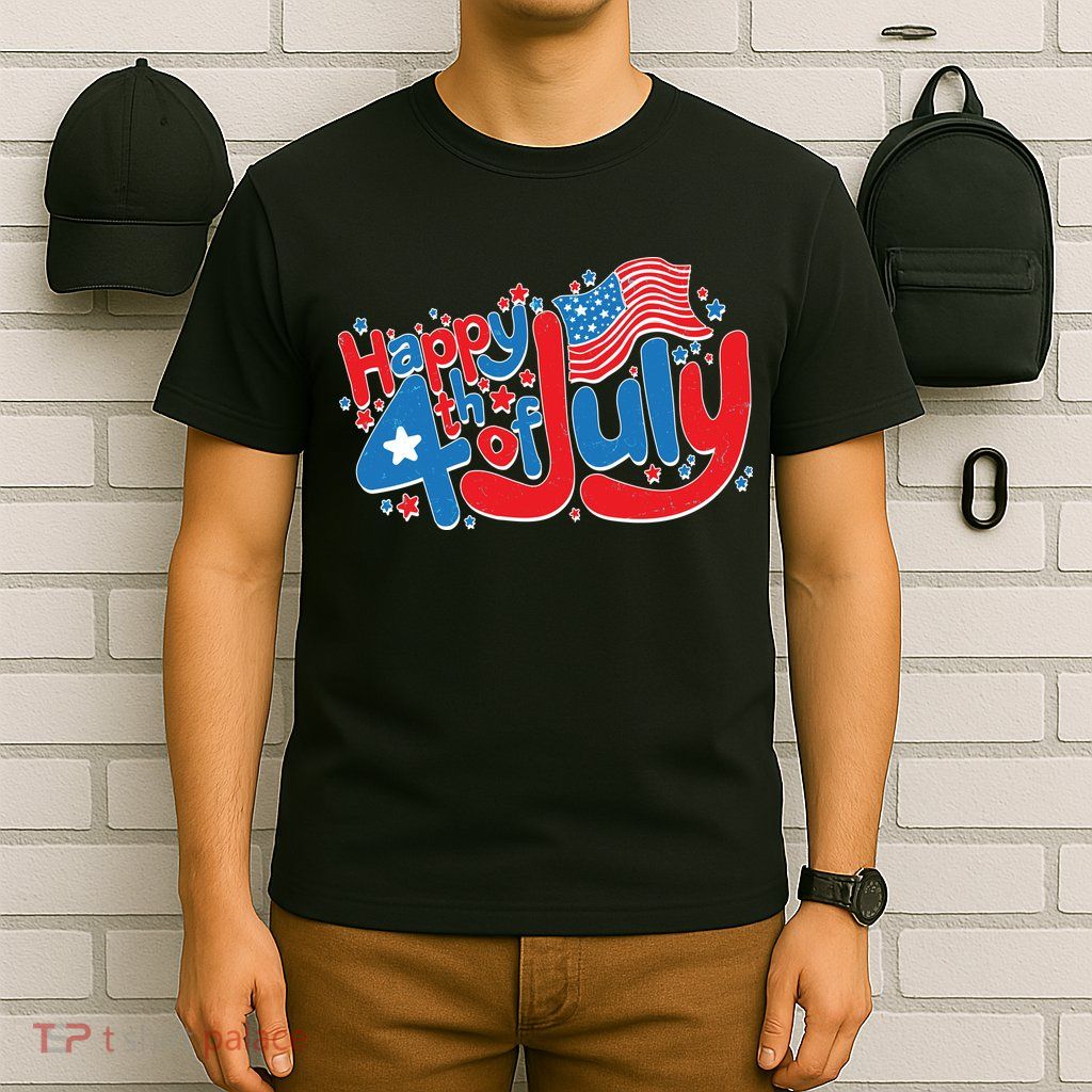 Happy Fourth Of July Red White And Blue T-Shirt