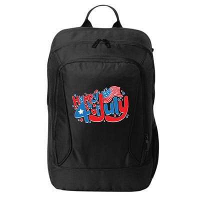 Happy Fourth Of July Red White And Blue City Backpack