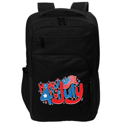 Happy Fourth Of July Red White And Blue Impact Tech Backpack