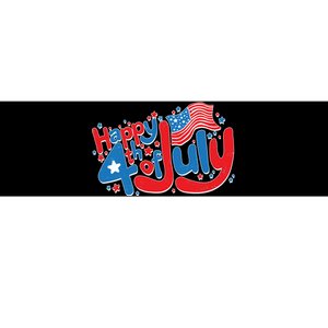 Happy Fourth Of July Red White And Blue Bumper Sticker