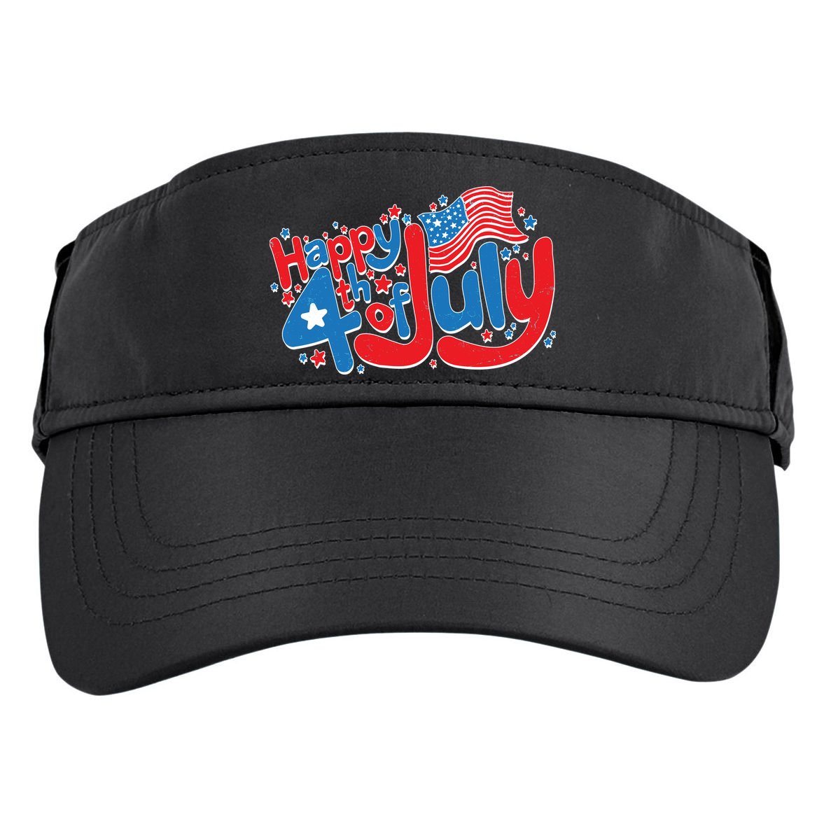 Happy Fourth Of July Red White And Blue Adult Drive Performance Visor