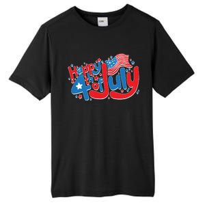 Happy Fourth Of July Red White And Blue Tall Fusion ChromaSoft Performance T-Shirt