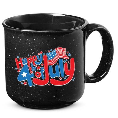 Happy Fourth Of July Red White And Blue 15oz Campfire Ceramic Mug