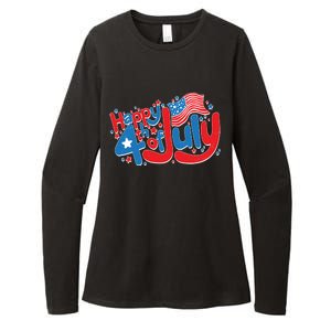 Happy Fourth Of July Red White And Blue Womens CVC Long Sleeve Shirt