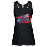 Happy Fourth Of July Red White And Blue Ladies Essential Flowy Tank