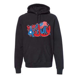 Happy Fourth Of July Red White And Blue Premium Hoodie