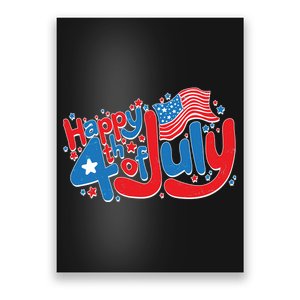 Happy Fourth Of July Red White And Blue Poster