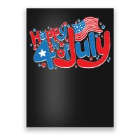 Happy Fourth Of July Red White And Blue Poster