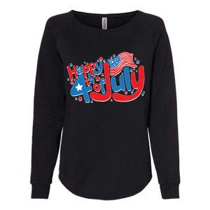 Happy Fourth Of July Red White And Blue Womens California Wash Sweatshirt