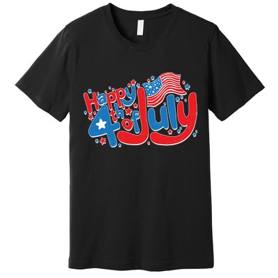 Happy Fourth Of July Red White And Blue Premium T-Shirt