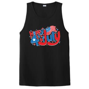 Happy Fourth Of July Red White And Blue PosiCharge Competitor Tank