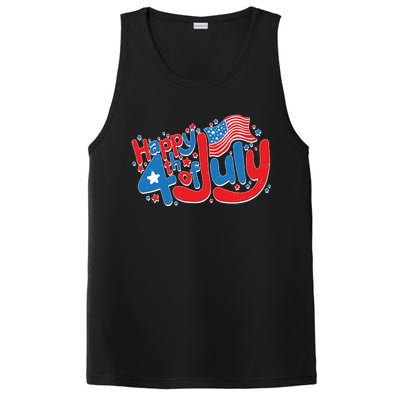 Happy Fourth Of July Red White And Blue PosiCharge Competitor Tank