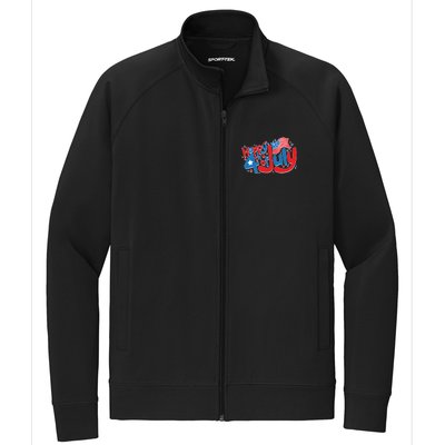 Happy Fourth Of July Red White And Blue Stretch Full-Zip Cadet Jacket