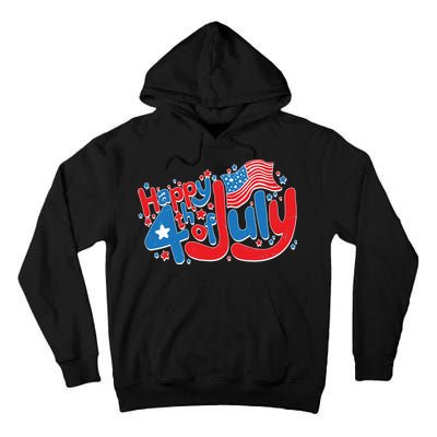 Happy Fourth Of July Red White And Blue Tall Hoodie