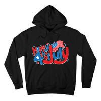 Happy Fourth Of July Red White And Blue Tall Hoodie