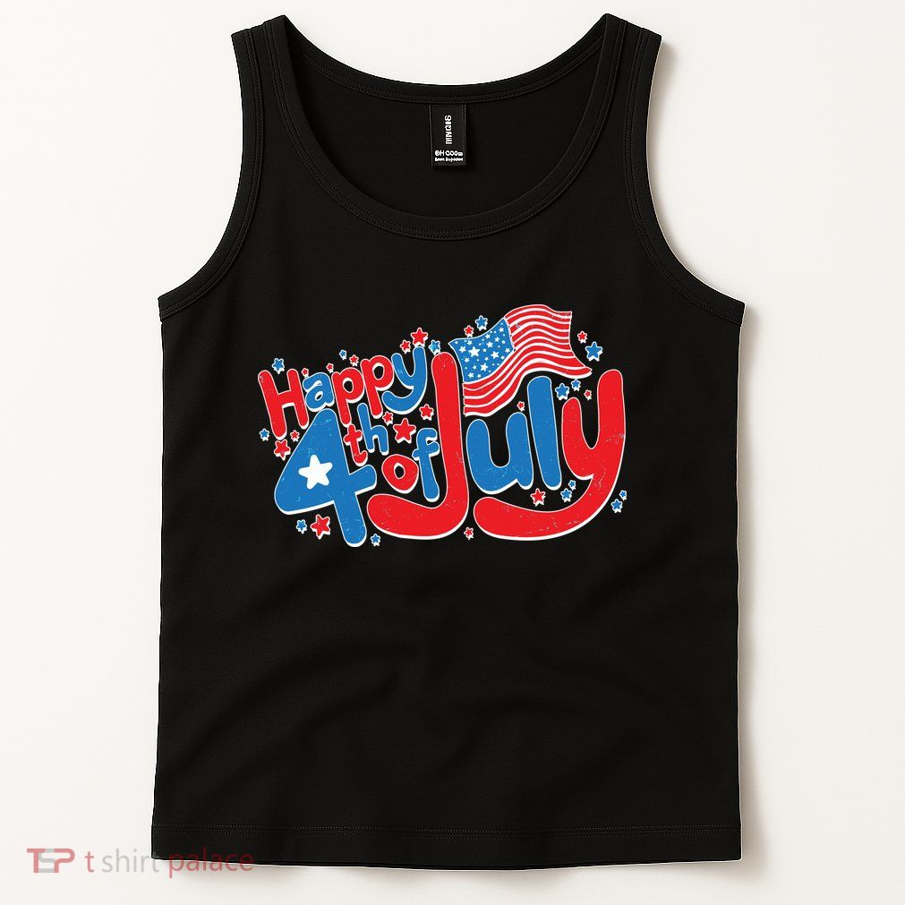 Happy Fourth Of July Red White And Blue Tank Top