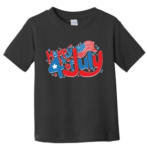 Happy Fourth Of July Red White And Blue Toddler T-Shirt