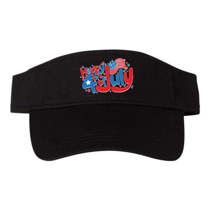 Happy Fourth Of July Red White And Blue Visor