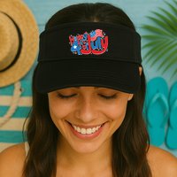 Happy Fourth Of July Red White And Blue Visor