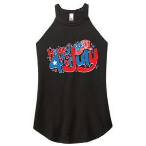 Happy Fourth Of July Red White And Blue Women's Perfect Tri Rocker Tank