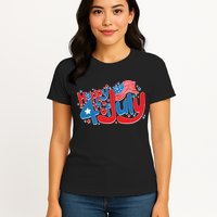 Happy Fourth Of July Red White And Blue Womens T-Shirt
