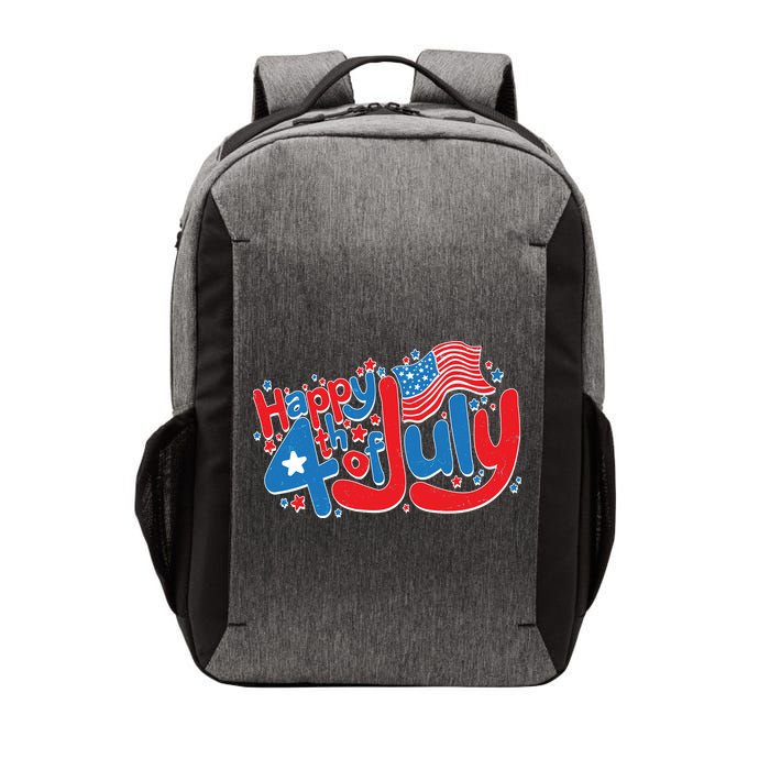 Happy Fourth Of July Red White And Blue Vector Backpack