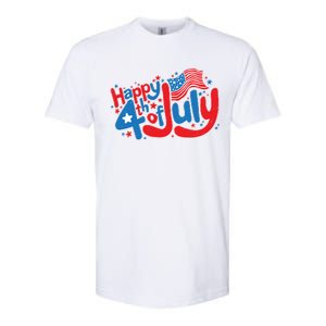 Happy Fourth Of July Red White And Blue Softstyle CVC T-Shirt