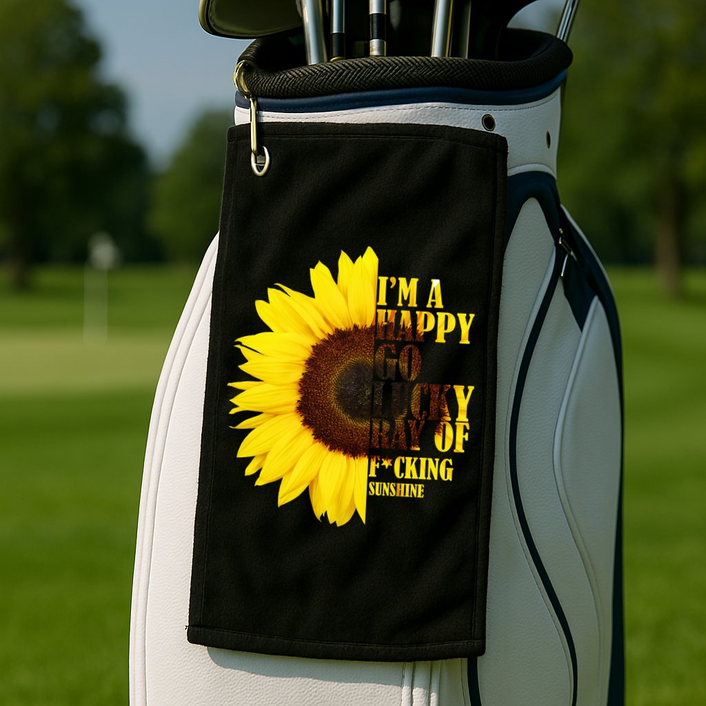Happy Go Lucky Ray Of Sunshine Golf Towel