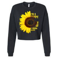 Happy Go Lucky Ray Of Sunshine Cropped Pullover Crew