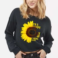 Happy Go Lucky Ray Of Sunshine Cropped Pullover Crew
