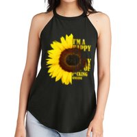 Happy Go Lucky Ray Of Sunshine Women's Perfect Tri Rocker Tank