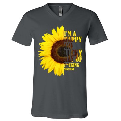 Happy Go Lucky Ray Of Sunshine V-Neck T-Shirt