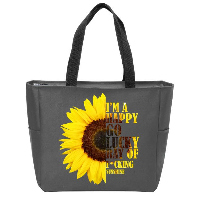 Happy Go Lucky Ray Of Sunshine Zip Tote Bag
