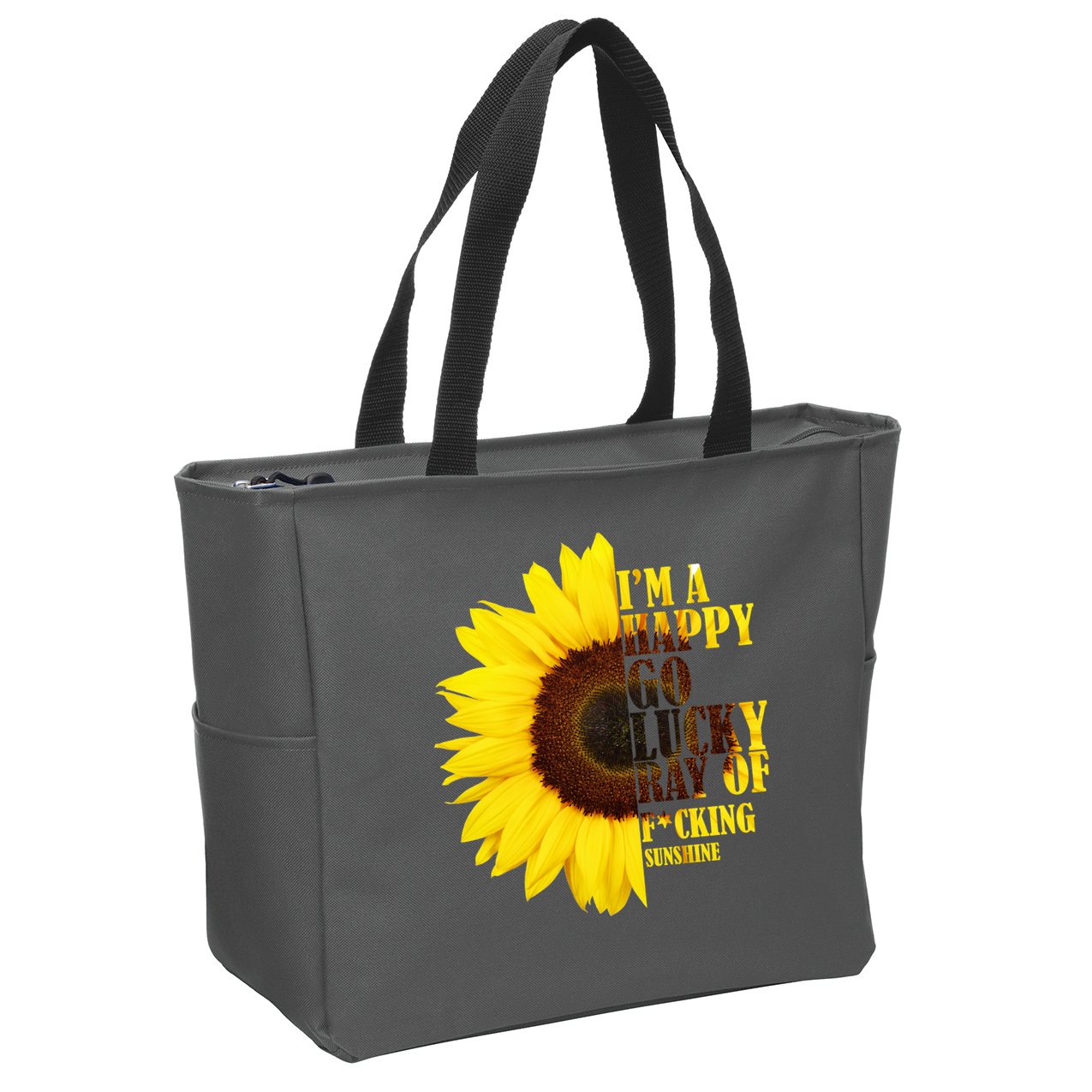 Happy Go Lucky Ray Of Sunshine Zip Tote Bag
