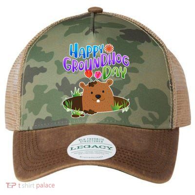Happy Groundhog Day Legacy Tie Dye Trucker Hat