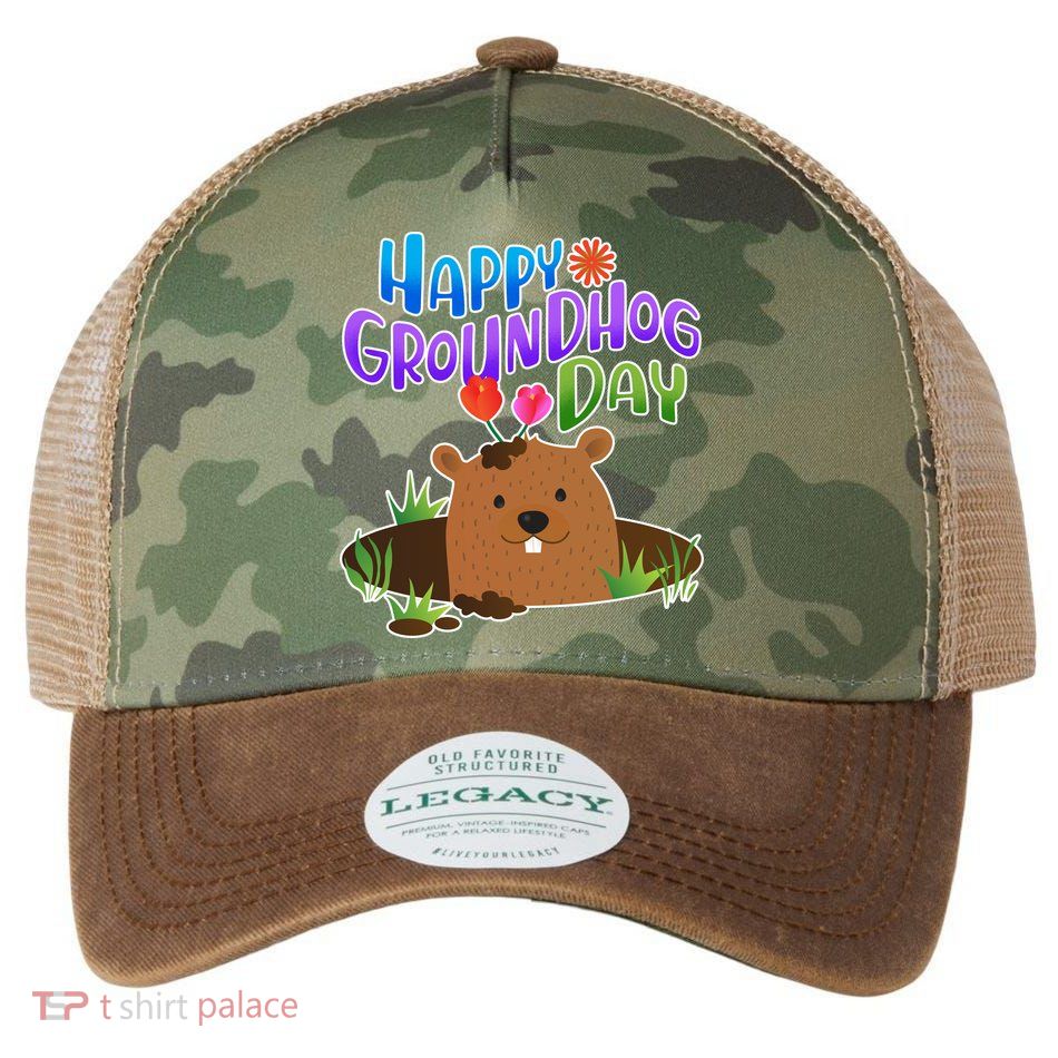 Happy Groundhog Day Legacy Tie Dye Trucker Hat